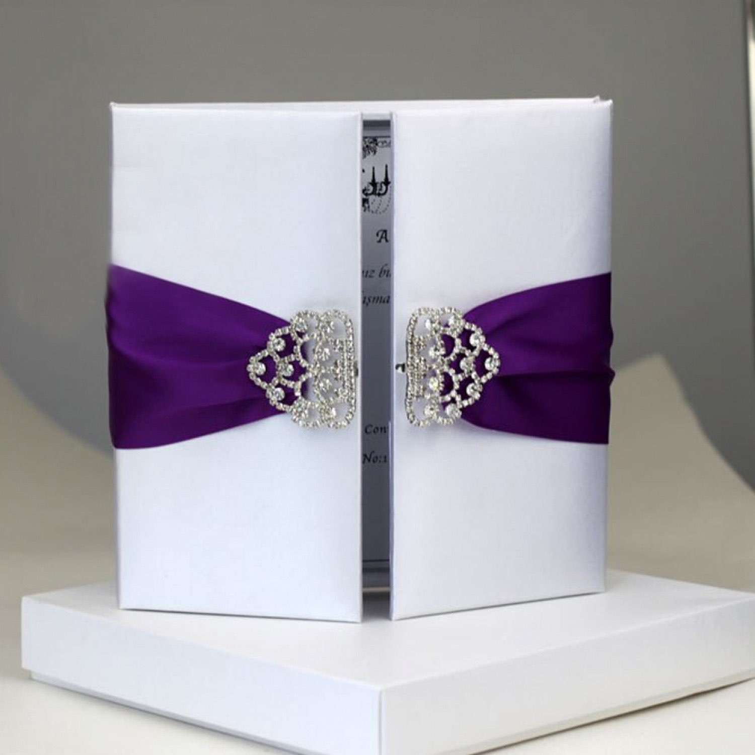 Square Hardcover Box Wedding Invitation Card Beautiful Invitation Card Customized